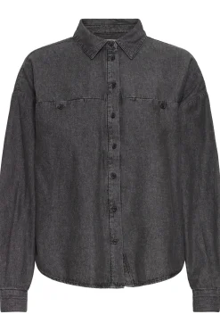 Ichi IHARCHER Denim blouse Washedblack Clearance