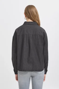 Ichi IHARCHER Denim blouse Washedblack Clearance