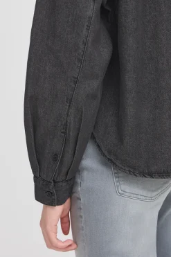 Ichi IHARCHER Denim blouse Washedblack Clearance