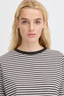 Ichi IHMIRA T-shirt met lange mouwen GreyMelangew.black Clearance
