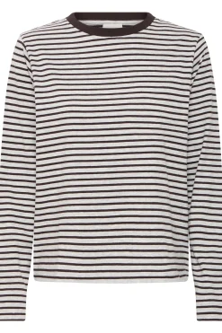Ichi IHMIRA T-shirt met lange mouwen GreyMelangew.black Clearance