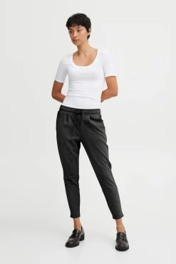 Ichi KateIH broek - cropped DarkGreyMelange Clearance